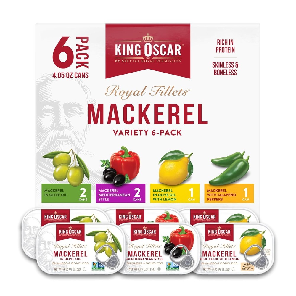 Skinless & Boneless Mackerel In Olive Oil, 4.05-Ounce Cans (Pack Of 6)