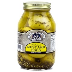 32 oz Pickled Eggs – 5 Varieties Available, Mustard Flavor (2 Jars) – Gourmet Sn