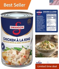 Swanson Canned Chicken a la King – Tender Chicken & Creamy Sauce, 10.5 oz