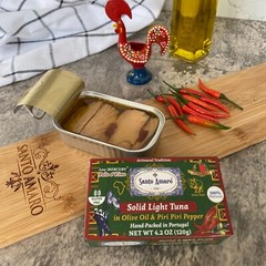 6 Flavor Variety Pole & Line Wild Tuna Fillets in Virgin Olive Oil from PORTUGAL