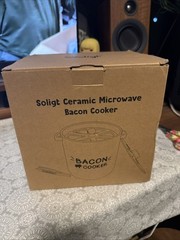 Ceramic Bacon Cooker for Microwave Oven – Splatter-Proof Design Microwave Bac…