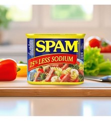 6 PK •Hormel Foods SPAM – 25% Less Sodium Canned Luncheon Meat 12 oz *BB:02/2028