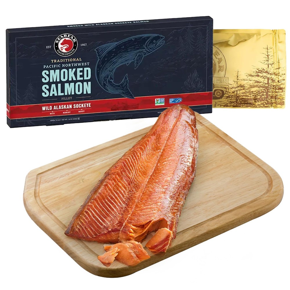 SeaBear – Wild Alaskan Smoked Sockeye Salmon – 1 lb