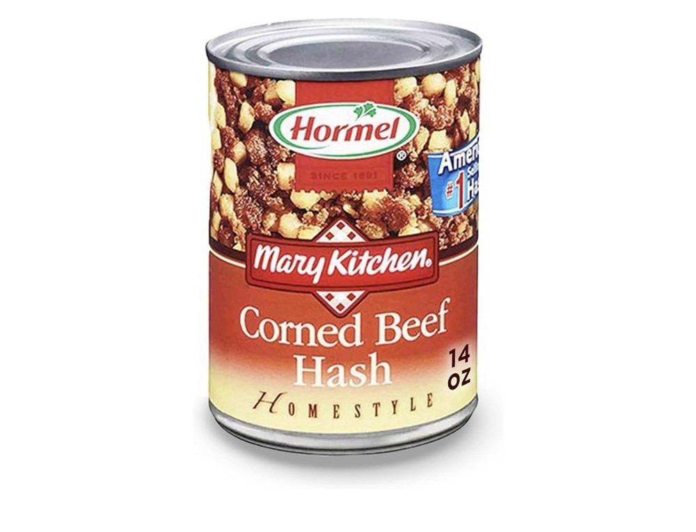 HORMEL MARY KITCHEN Corned Beef Hash, 25 oz Steel Can.