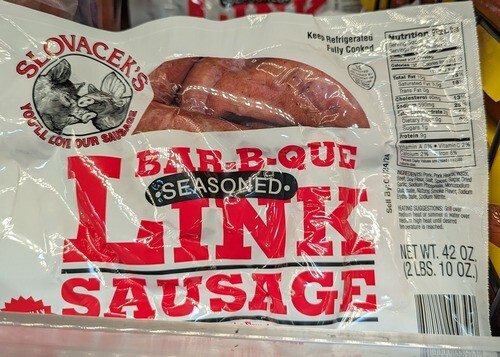 Slovacek’s Bar-B-Que Seasoned Link Sausage 42 Oz