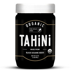 Organic Black Tahini Paste 16 oz (1lb) – Black Sesame Paste – USDA Certified, Ko