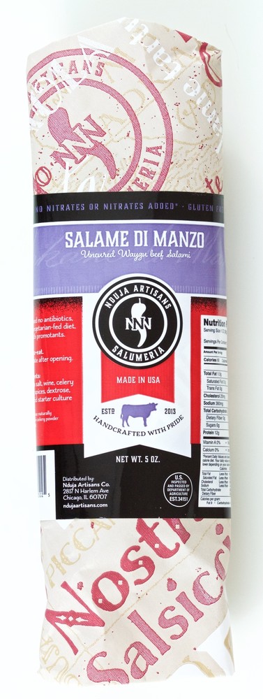 NDUJA ARTISANS Salame di Manzo (Waygu beef salami) 5 Oz – Pack of 1
