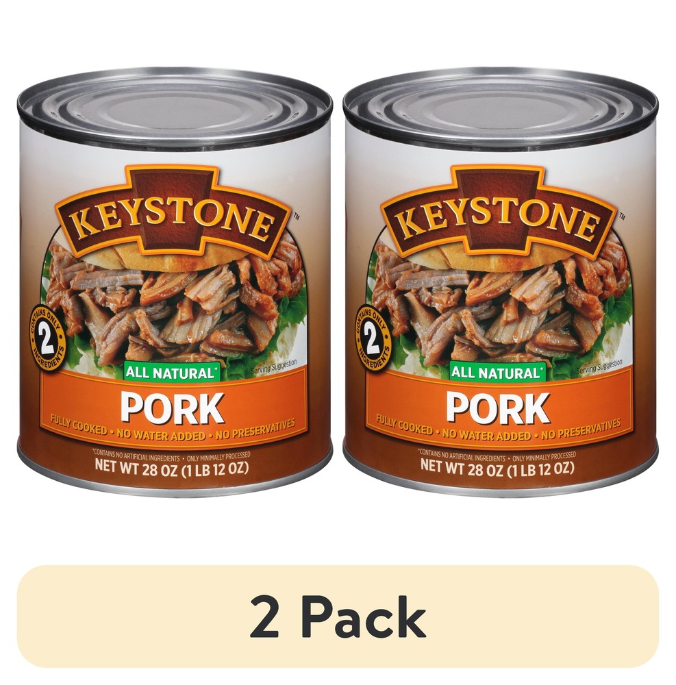 (2 pack) Keystone All Natural Pork, 28 oz Can