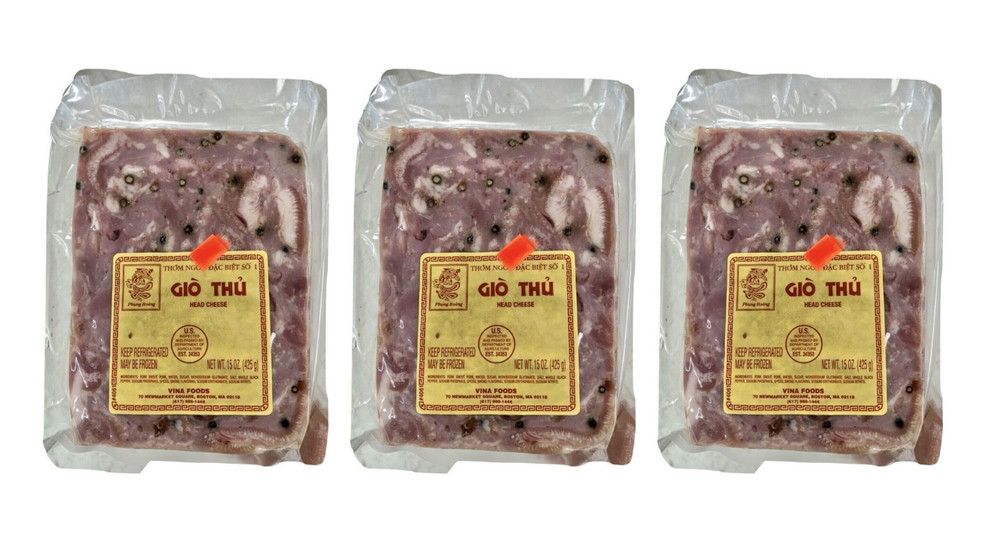 Cooked Head Cheese / Giò thủ 15 oz x 3 packs សាច់ប៉ាតេត្រចៀក
