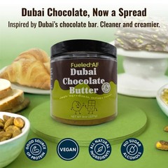 Fueled AF Dubai Chocolate Spread Vegan, Keto, and Paleo Friendly, 8 Ounce (Jar)