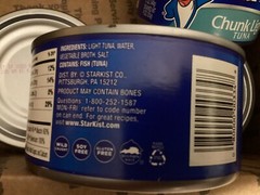 Eight (8) 12oz. cans of StarKist Chunk Light Tuna in Water Wild Caught