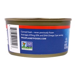 Wild Planet Wild Sockeye Salmon Skinless Boneless 6 oz 170 g Kosher, Non-GMO