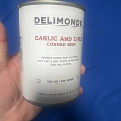 Delimondo- Garlic and Chili- Corned Beef- 380g (Large Can) – Expires May 2029