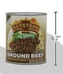 1 Can- Keystone Meats All Natural Ground Beef Fully Cooked 28oz No Preservatives