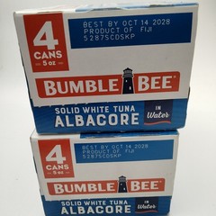 Bumble Bee Solid White Albacore Tuna in Water 5 oz Cans Pack of 8 Best By 10/28+