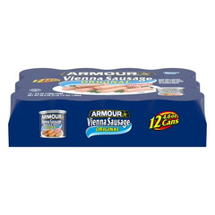 Armour Original Vienna Sausage -12g Protein Per Serving, 4.6 oz Can Pack of 12,,