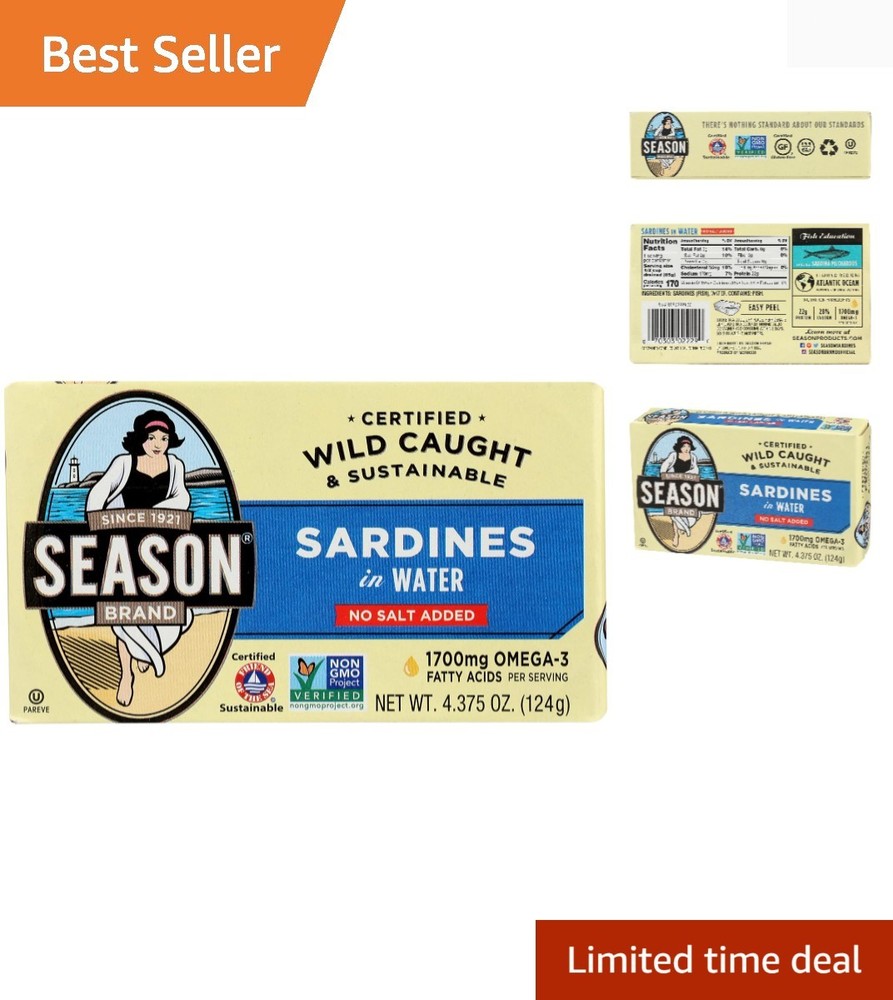 No Salt Added in Water Sardine, 4.375 oz