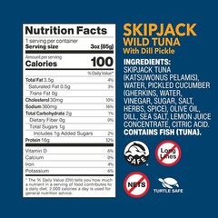 Wild Skipjack Tuna with Dill Pickle Tinned Fish, Canned Tuna, Sustainably Wil…