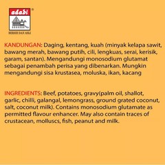 6x 280g ADABI Beef Rendang with Potatoes Malaysian Cuisine HALAL READY MEAL
