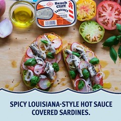 Beach Cliff Wild Caught Sardines in Louisiana Hot Sauce 3.75 oz Can Pack of 1…