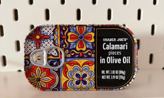 Trader Joe’s Calamari Pieces in Olive Oil 6 Pack 3.91oz Each Seafood
