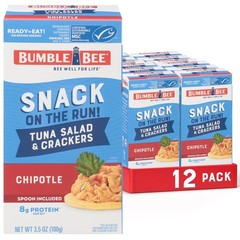 Bumble Bee Snack On The Run Chipotle Tuna Salad with Crackers Kit (Pack of 12)