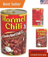 Hearty Chunky Beef Chili with Beans – 15oz (Pack of 6), Gluten-Free Goodness