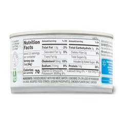 6 Pack Canned Chicken Breast Chunks in Water Fully Cooked Low Sodium 12.5 oz