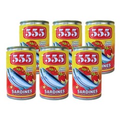 555 SARDINES HOT IN TOMATO SAUCE RED X 6 CANS PROD OF THE PHILIPPINES
