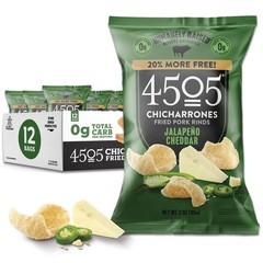 4505 Jalapeno Cheddar Seasoned Chicharrones, Fried Pork Rinds – Jalapeno Ched…