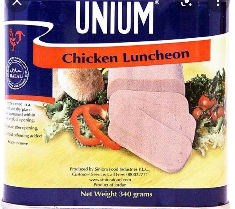 3x Unium luncheon chicken HALAL 340gr (0.75 lb) لانشون دجاج يونيوم حلال