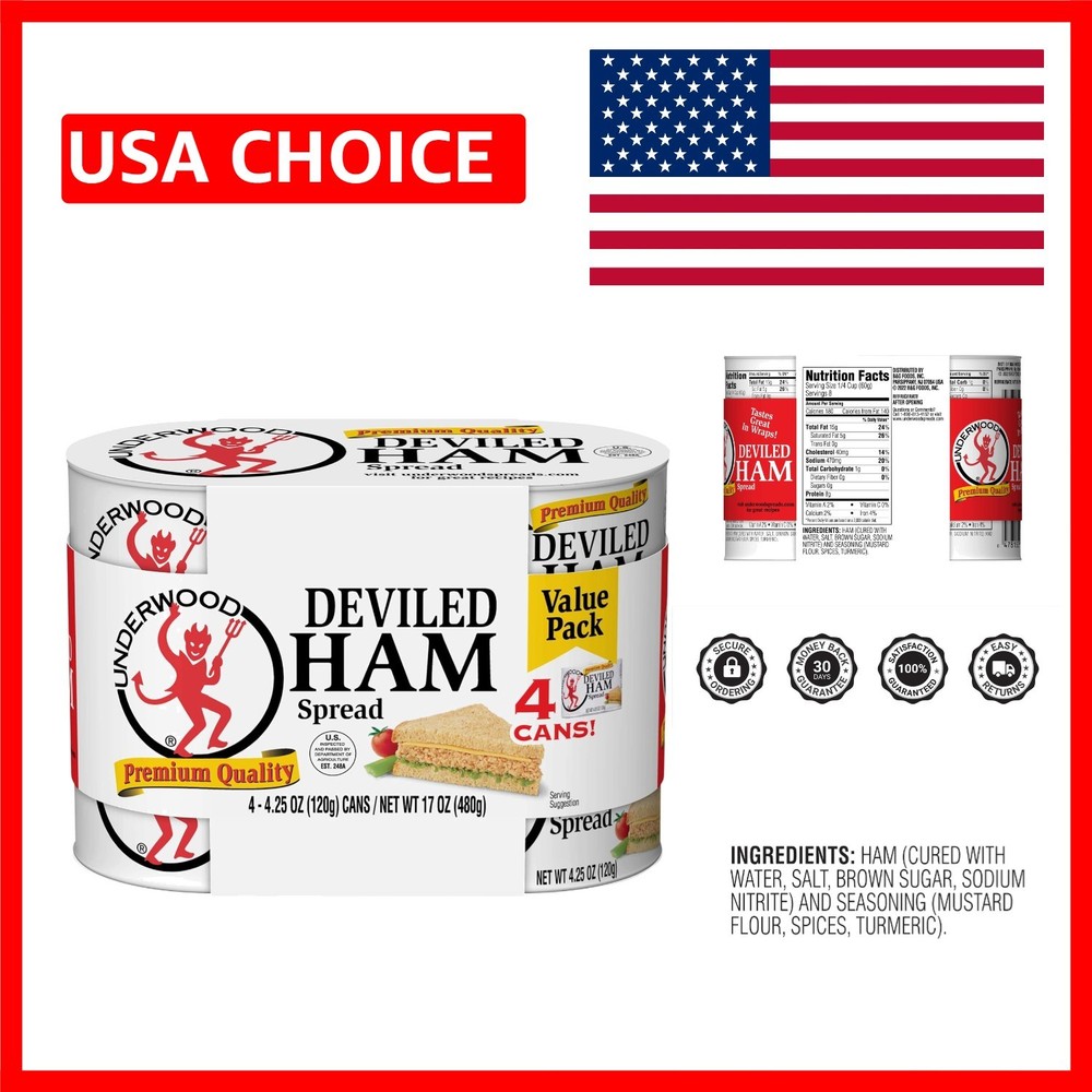 Family-Friendly Deviled Ham Spread – 4 Pack, Perfect for Sandwiches & Dips