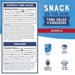 Bumble Bee Snack On The Run Chipotle Tuna Salad with Crackers Kit (Pack of 12)
