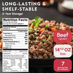Pack of 12 Werling Meats Fully Cooked Ground Beef – Easy Heat & Eat Convenience