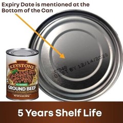 Keystone Meats 14oz Canned Ground Beef – Fully Cooked, Shelf-Stable, 6-Pack, USA