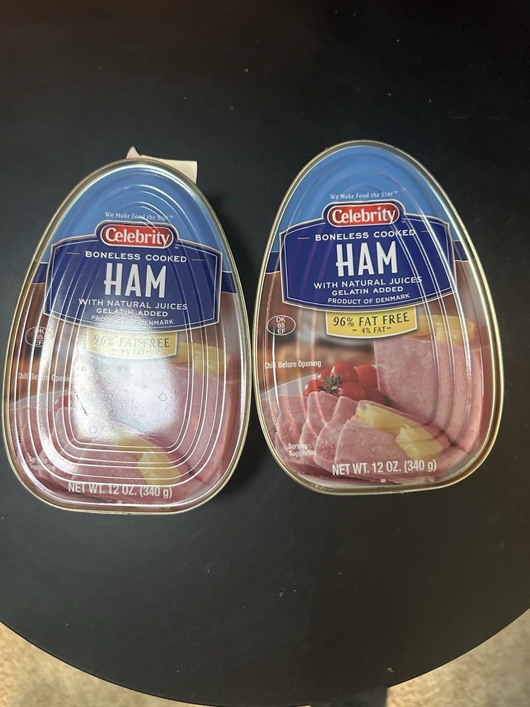 2 Count Celebrity 12 Oz Boneless Cooked Ham 96% Fat Free BB 1-27-27