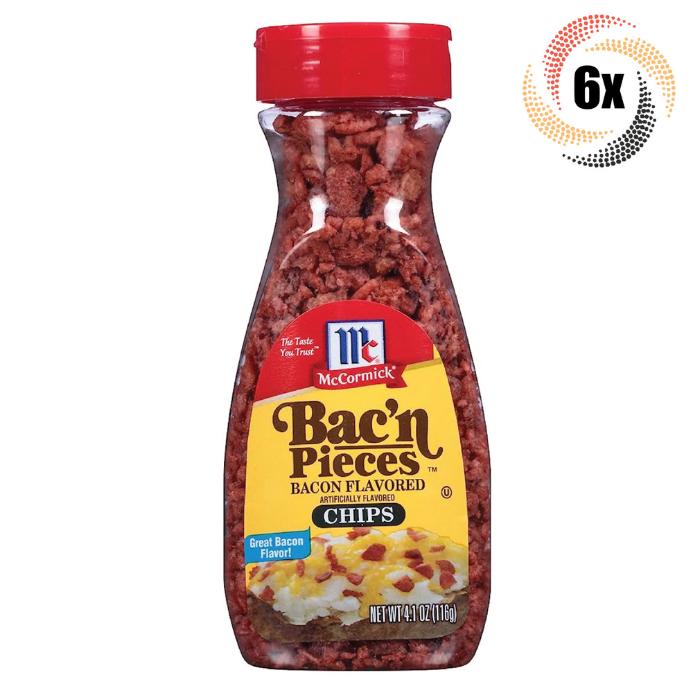 6x Shakers McCormick Bac’n Pieces Original Bacon Flavored Chips Topping | 4.1oz