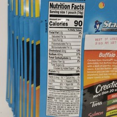 Pack of 12 Starkist Chicken Creations BOLD Buffalo Style Lunch Pouches 2.6oz ea
