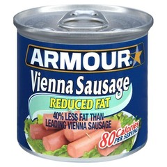 Armour Star Vienna Sausage, Reduced Fat 🍲 4.6 oz Case of *24 Canned Sausage