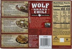 Wolf Brand No Beans Chili, 15 Ounce Cans (Pack of 6)