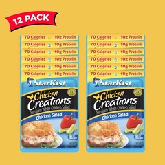 StarKist Chicken Creations Chicken Salad Pouches 12 Pack 2.6 Ounce Lean Protein