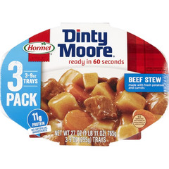 DINTY MOORE beef stew shelf-Stable 12 Grams protein 9 oz Plastic Microwaveable..