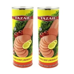 Tazah Halal Chicken & Beef Luncheon Loaf 2 Cans 29.5oz (837g) each