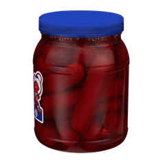Ready to Eat Red Hots Pickled Sausage Shelf Stable 32oz Jar