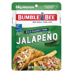 Jalapeno Seasoned Tuna, 2.5 Oz Pouch – Ready to Eat – Wild Caught Tuna Packet –
