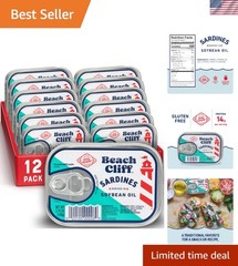 Flavorful Wild Caught Sardines in Soybean Oil – Gluten Free, High Protein