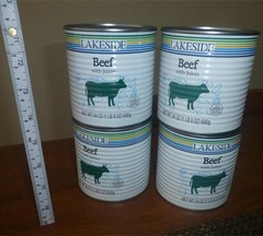 Lot 4 x 24oz Lakeside Canned Beef for Camping or Survival Beef Exp.2031