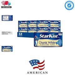 Chunk White Albacore Tuna in Water, 12 Oz, Pack of 12