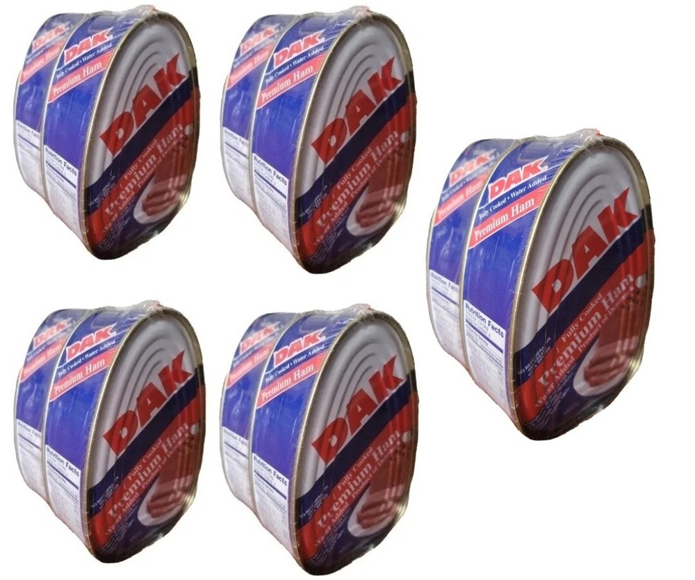 DAK Premium Ham Fully Cooked water added 10 PKS-16oz. Ready to eat Picnic Food