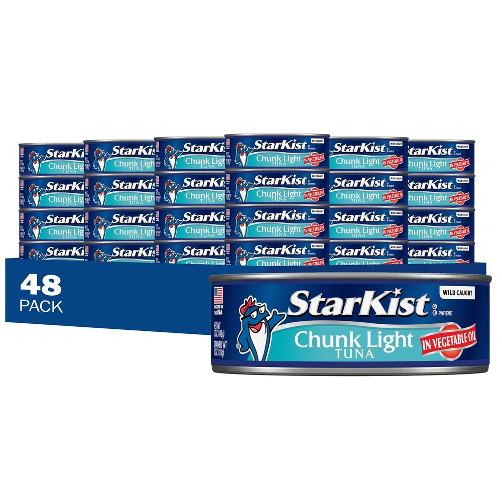 StarKist Chunk Light Tuna in Oil, 5 Oz, Pack of 48